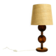Grande lampe de table rare et magnifique des années 1960 par Temde en bois de pin.