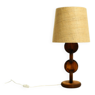 Large rare beautiful 1960s table lamp by Temde made of pinewood