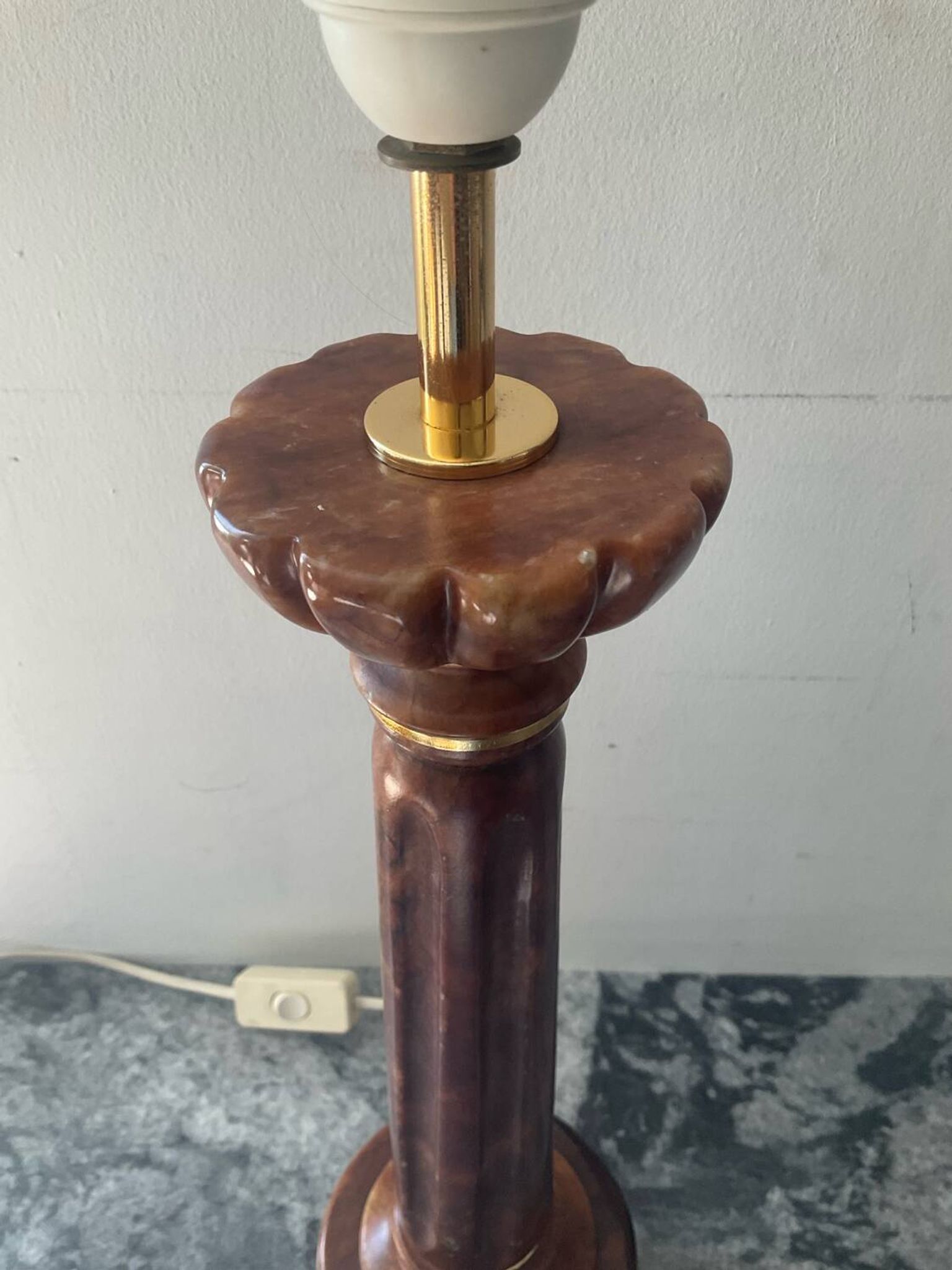Pied de lampe Herna en marbre, années 70