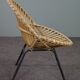 Fauteuil vintage en rotin, Dutch Design, 1960