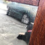 Beveled wooden mirror, 99x83cm