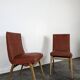 Paire de chaises vintage rouges