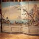 Early 20th Century French Tempera on Canvas Folding Screen with Seascape View