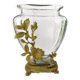 Vase en cristal sur monture en bronze doré signé E.Enot, art nouveau