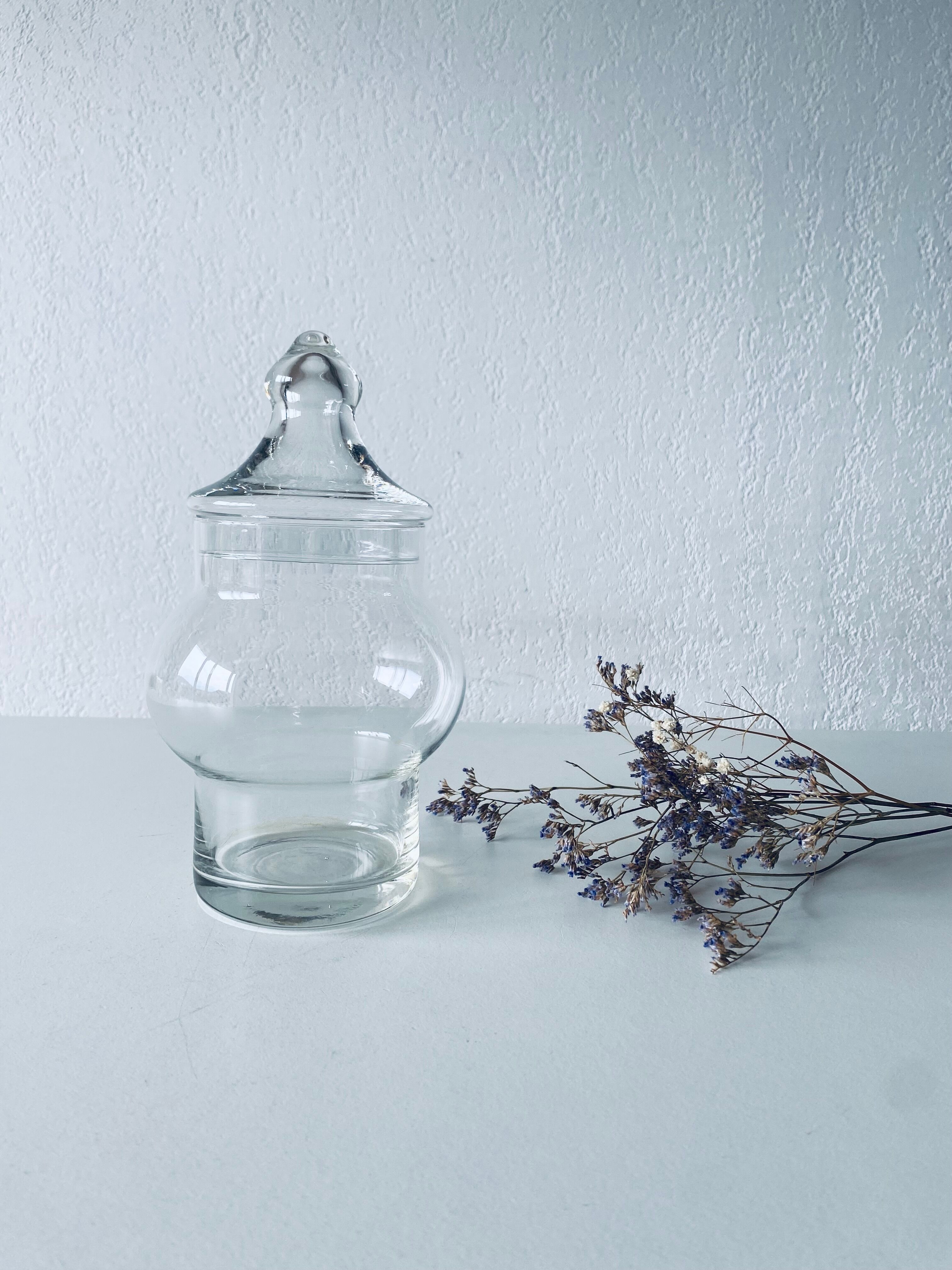 Apothecary shaped glass bottle