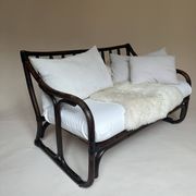 Two-seater rattan bench