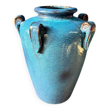 Grand vase ancien vernissé. Inspiration Art déco – 1950/60’s