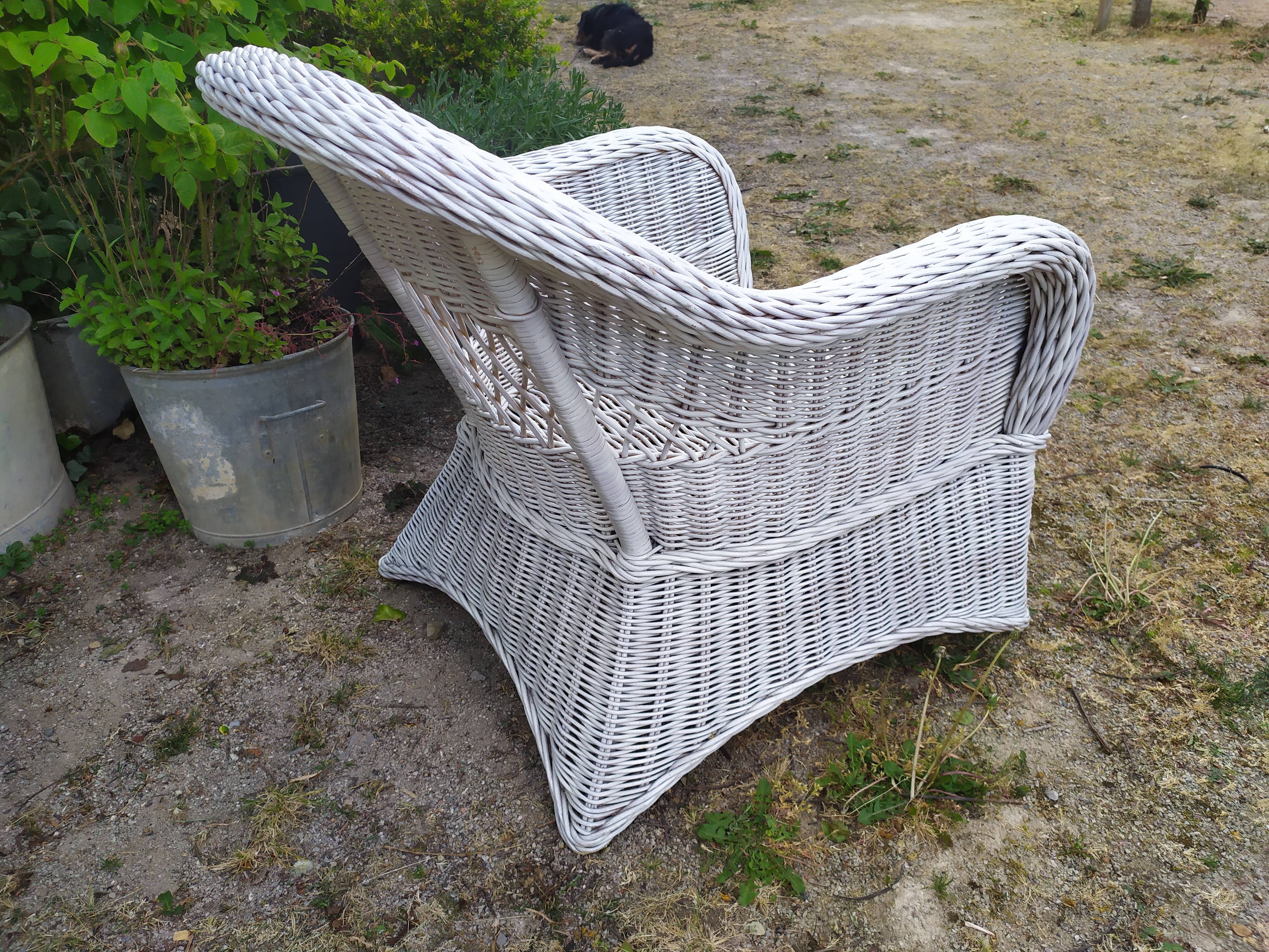 Rattan armchair