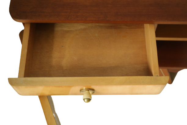 Paire de chevets vintage en bois pieds compas