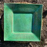 Green varnished pocket emptier signed gourdel