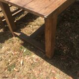 Farmhouse dining table with assorted benches