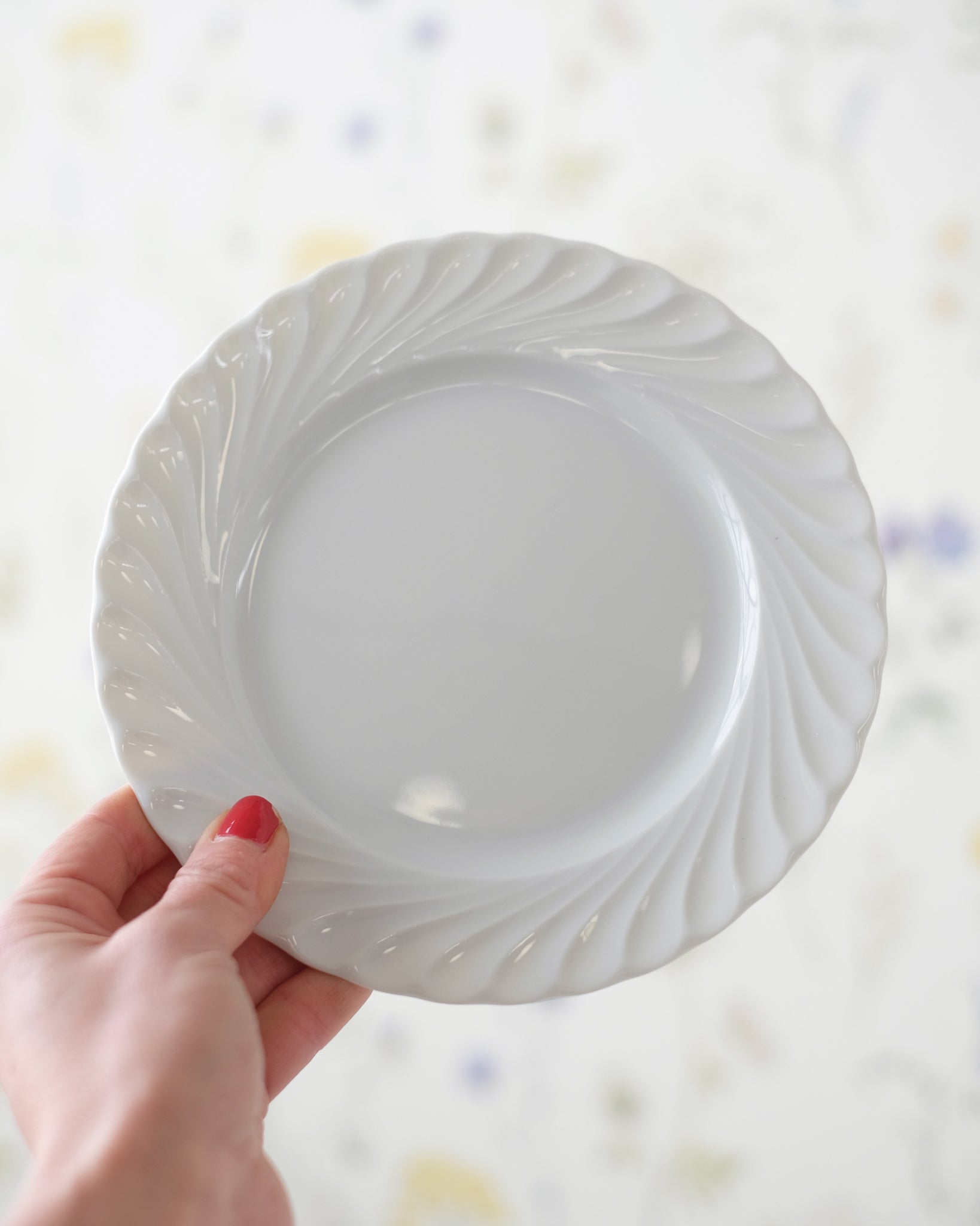 4 small Haviland plates in white porcelain