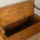 Biedermeier chest bench from the 1900s, pine wood