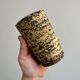 Vintage "Birch Bark" ceramic vase, cylindrical, Chamotte