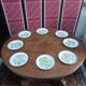 Oval table Renaissance style 8 seats, central foot, late nineteenth