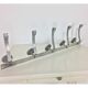 Industrial wall coat rack 5 aluminum hooks