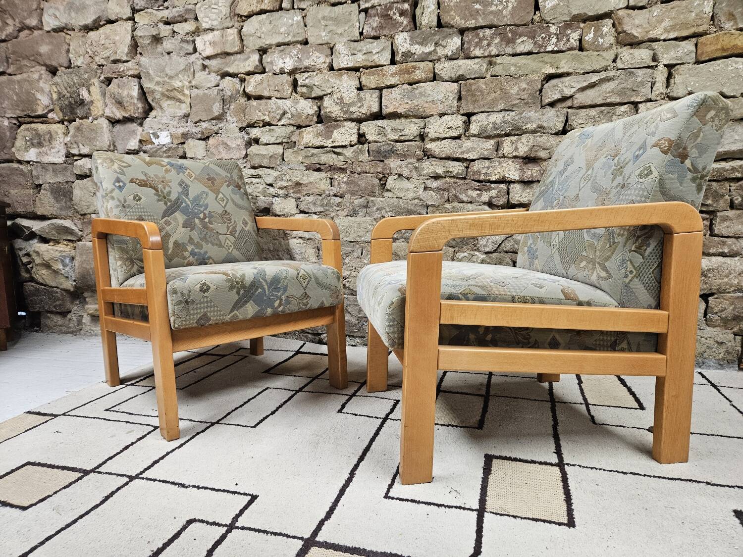 Paire de fauteuil chauffeuse 1970 vintage