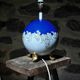 lamp base ball in porcelain Rosenthal Selb, cobalt and gilding 1950s