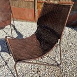 Fauteuils en osier Frederick Weinberg