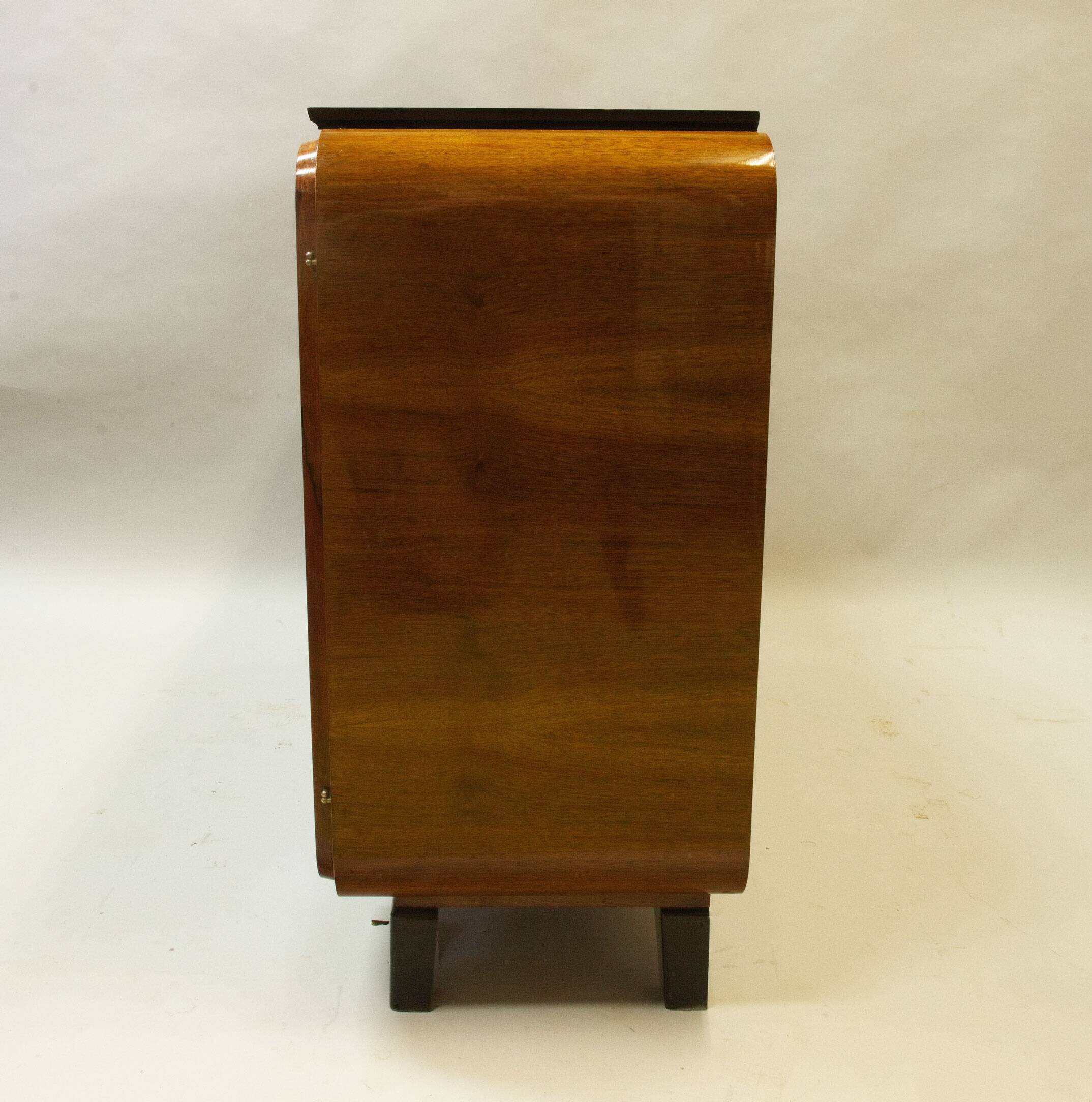 1950s Jindřich Halabala Record Cabinet – Walnut Mid-Century Design Icon