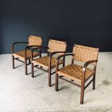 Modernist Bauhaus Rope Armchairs by Erich Dieckmann, Germany, 1930s, Set of 3