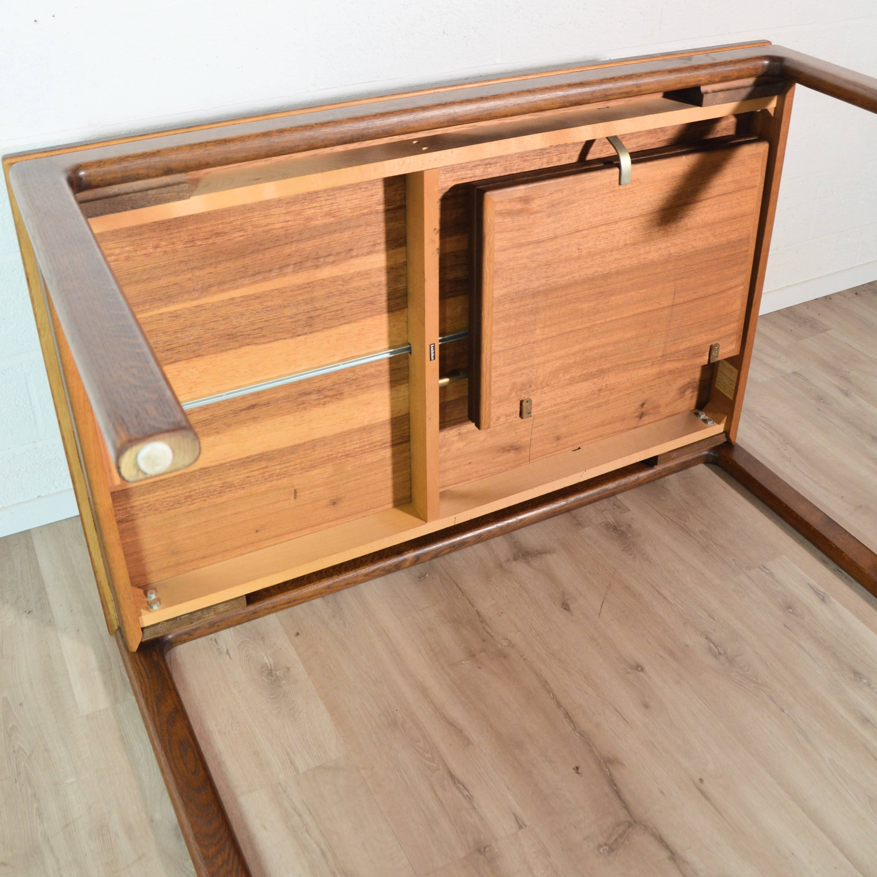 Lübke extendable dining table, German design, 1970s