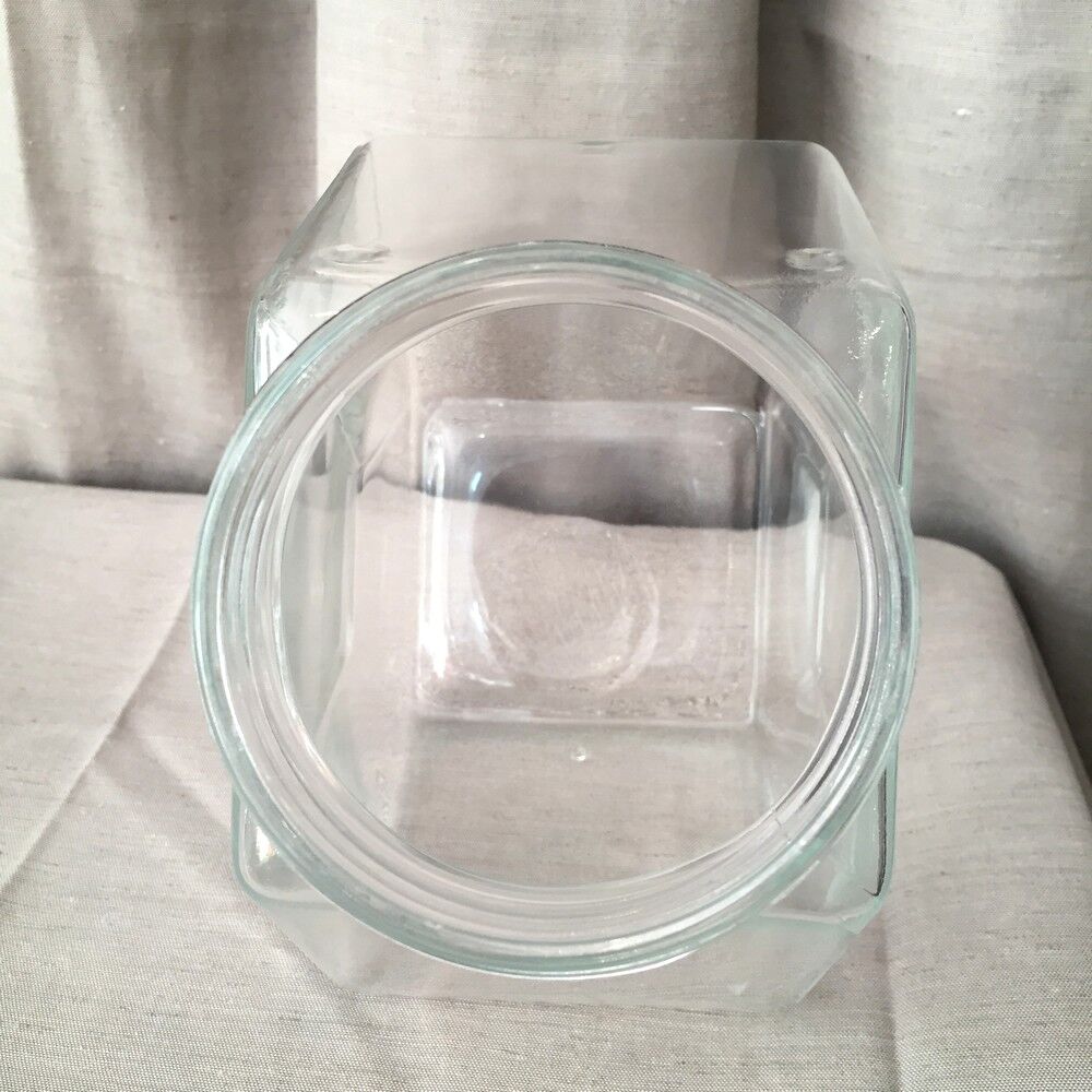 Glass candy jar red lid borgonovo italy