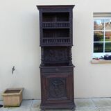Ancien meuble vaisselier bois massif sculpté