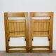 Paire de chaises pliantes par Aldo Jacober, bois, années 60