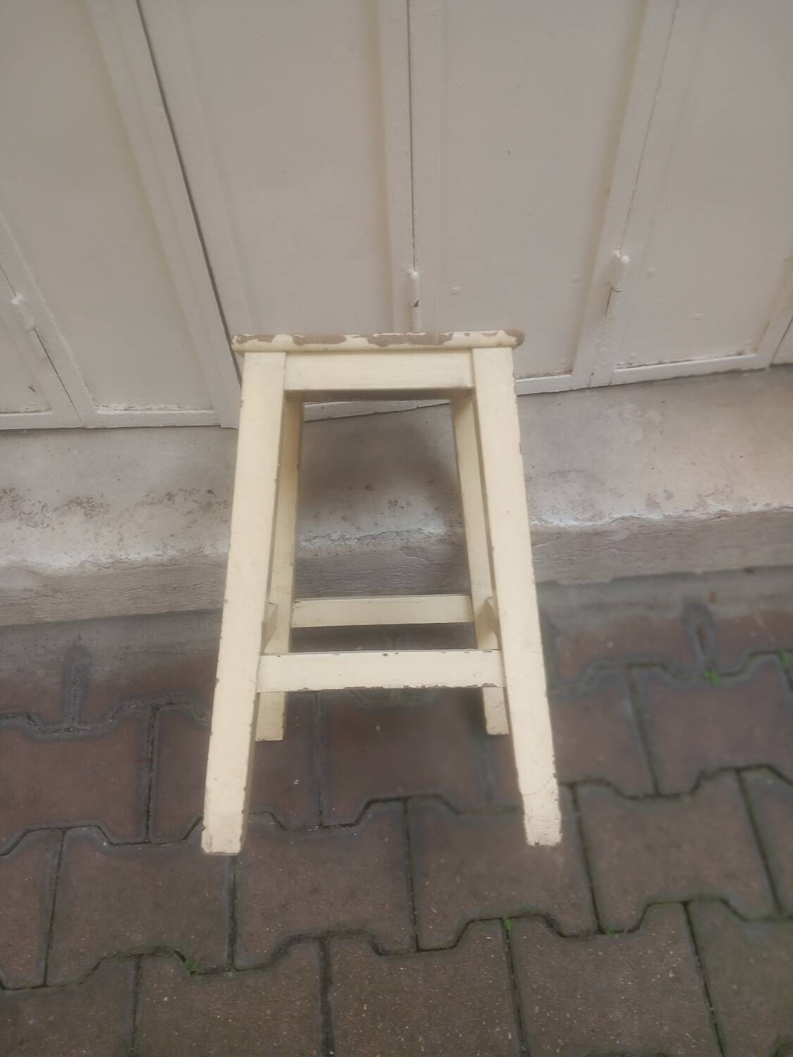 Vintage wooden workshop stool