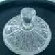 Cut Glass Bonbonnière / Geometric Floral Crystal Decor