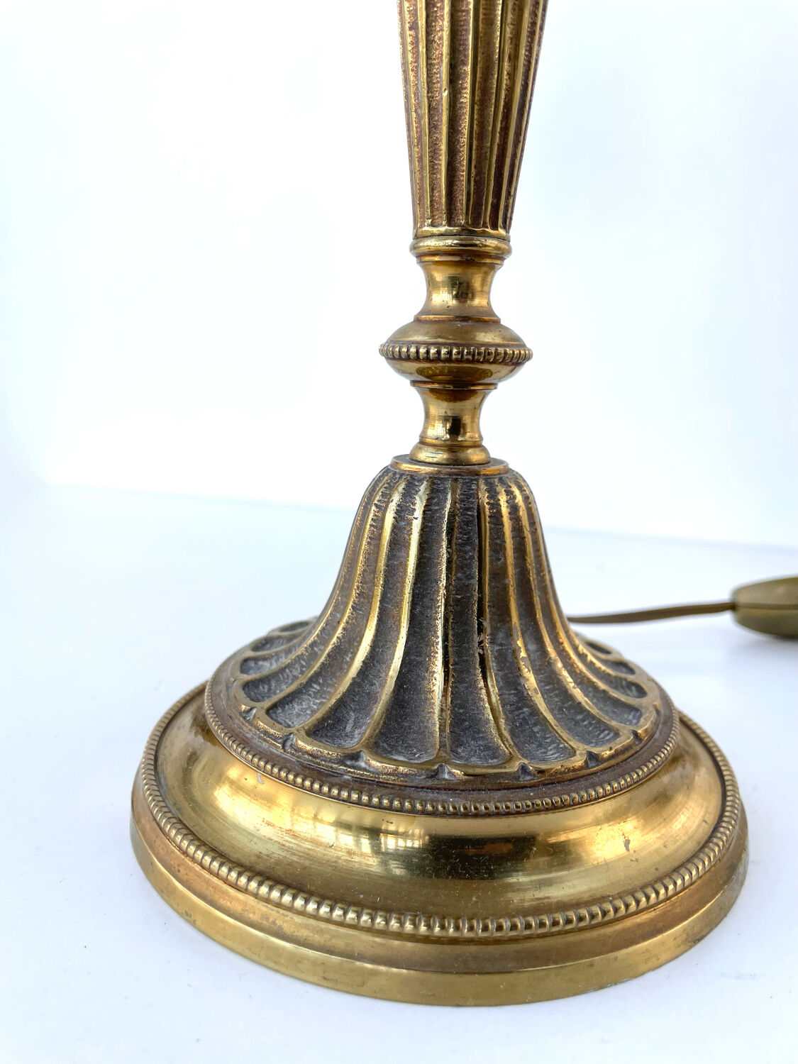 Three-branched golden candlestick