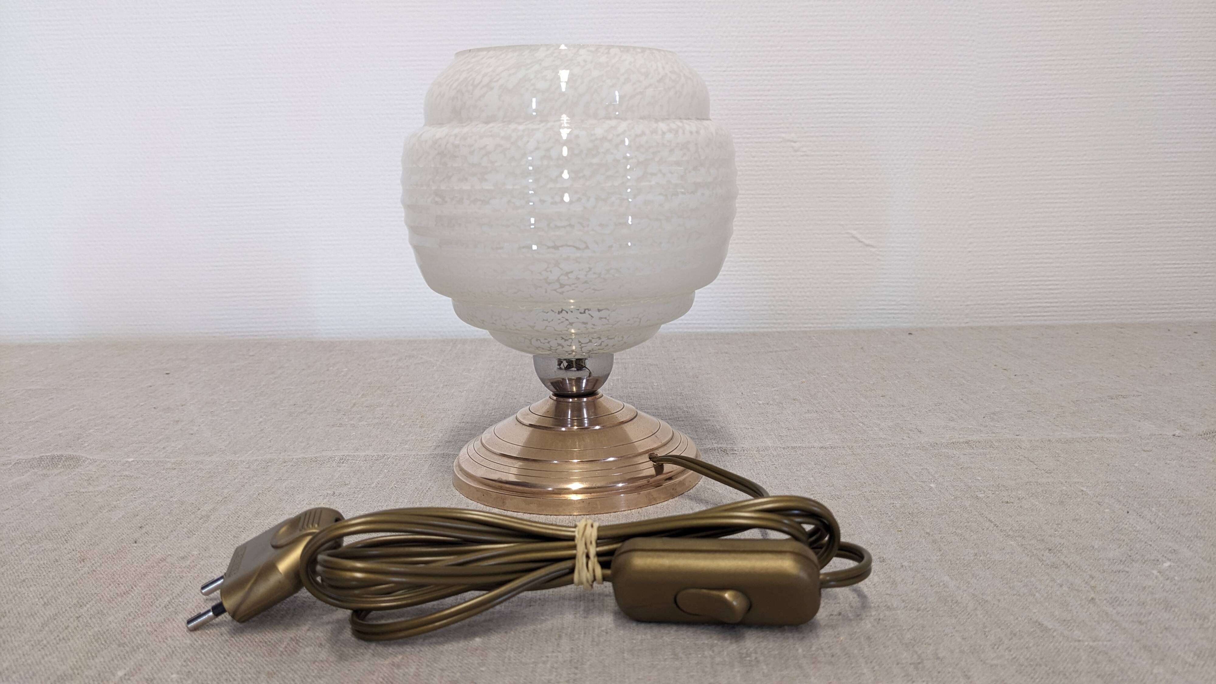 Pair of Art Deco style bedside or mood lamps