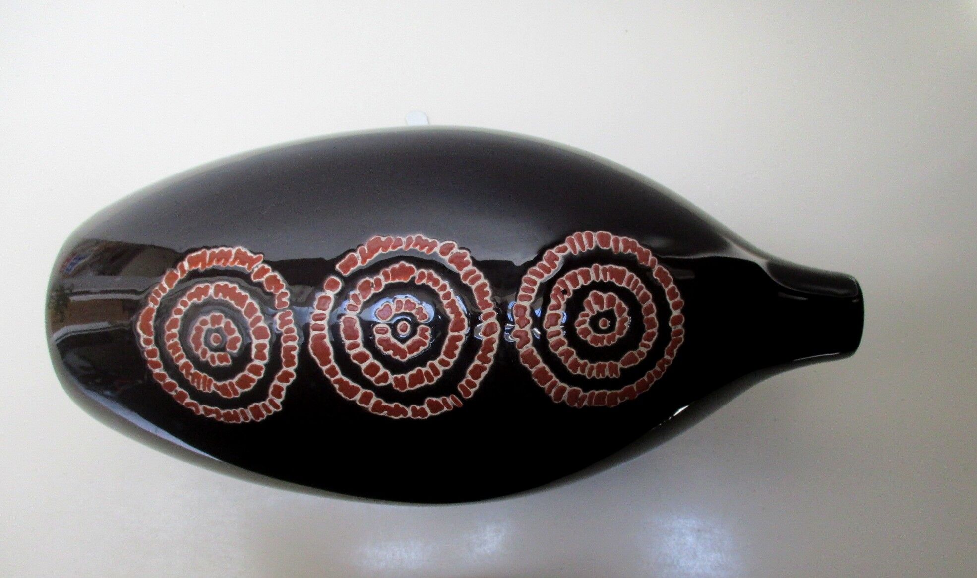 Large black ceramic vase