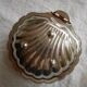 Soap dish or shell tray in silver metal