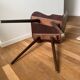 Old Alsatian carved wooden chair – traditional character backrest
