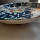 Assiette chinoise ancienne à fleurs en porcelaine signée