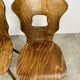 3 Gentiane Baumann chairs from the 60s, bistro style