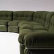 Vintage olive green modular sofa, Italy, 1970s
