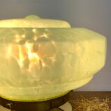 Vintage globe-laying lamp in clichy glass