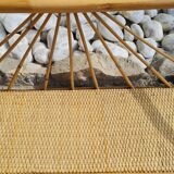 Bamboo and rattan wall shelf