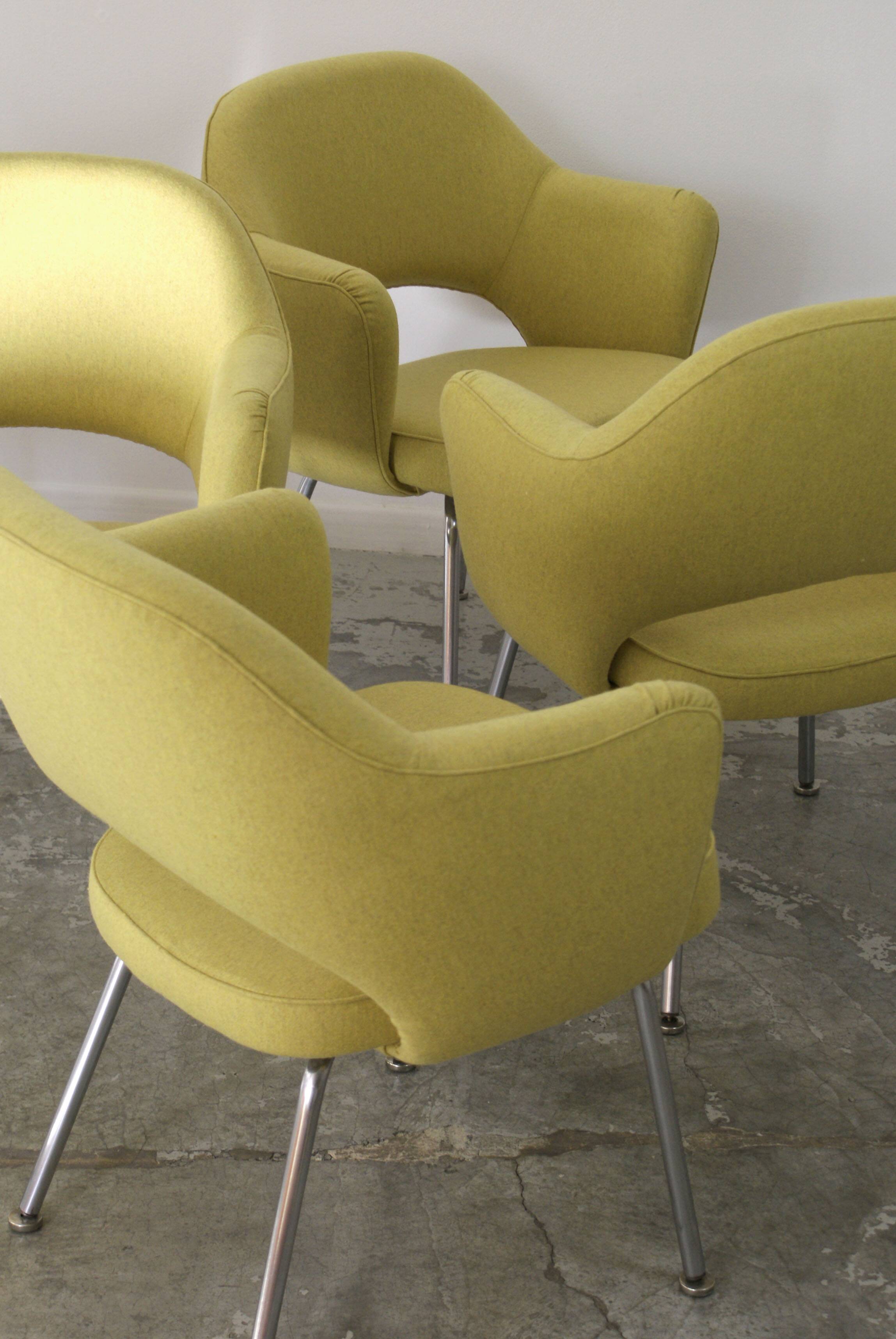 Eero Saarinen fabric armchairs