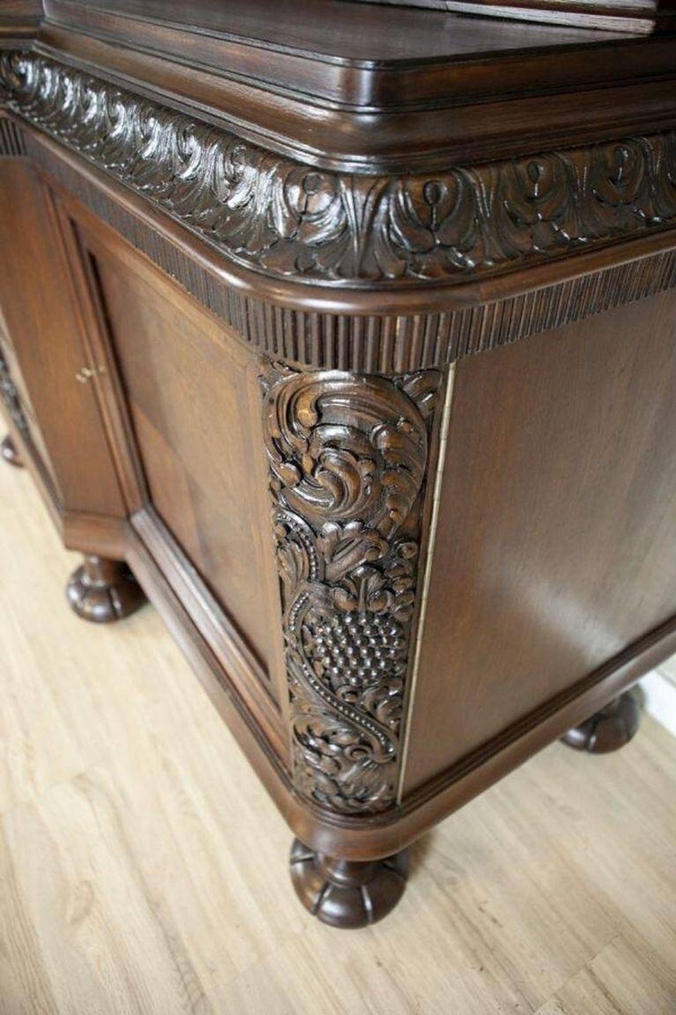 Interwar Oak Sideboard in Dark Brown, 1930s