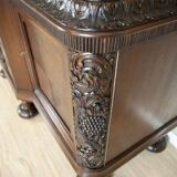 Interwar Oak Sideboard in Dark Brown, 1930s