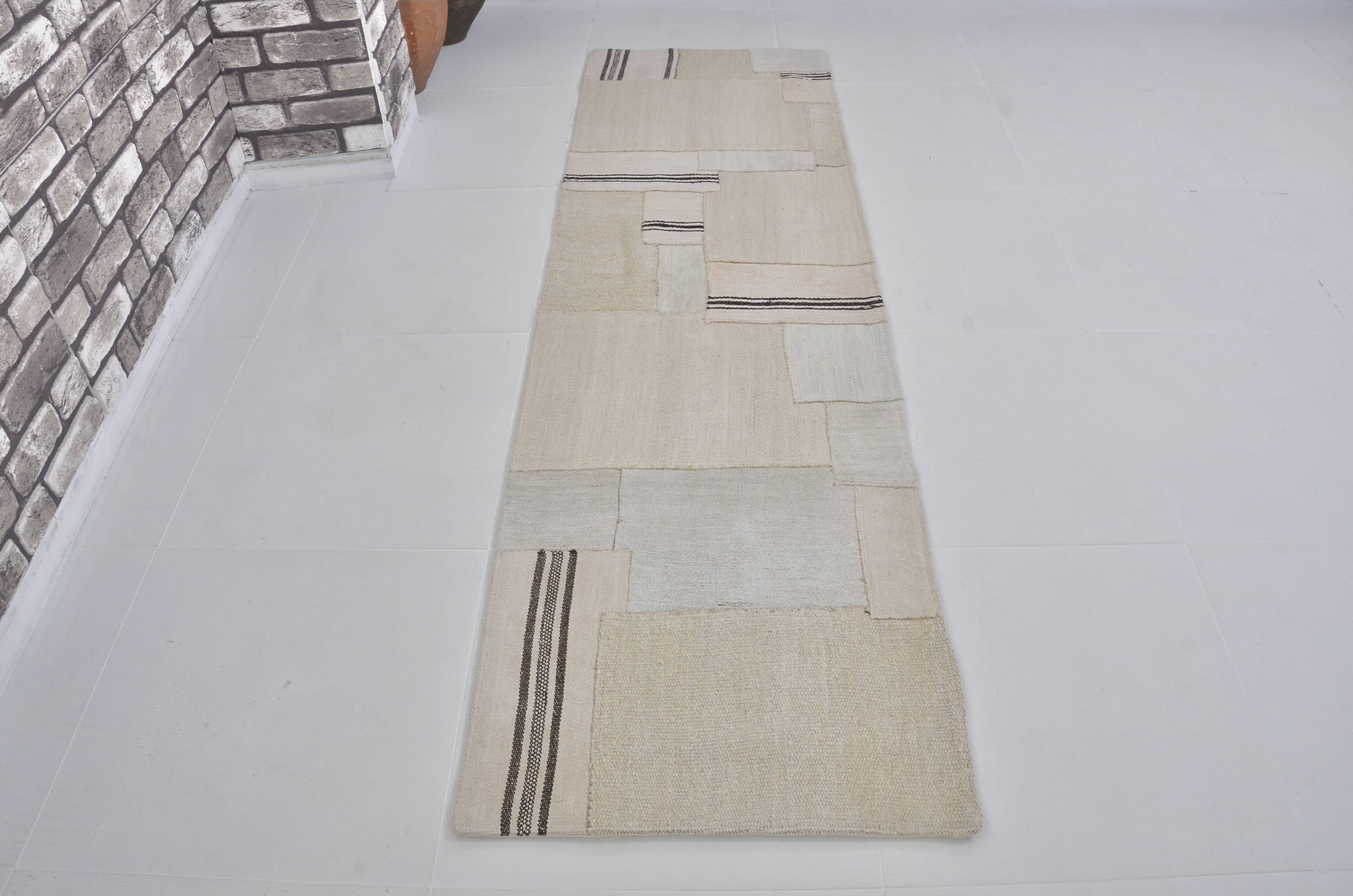 Vintage Decorative Hemp Kilim Runner sku3832