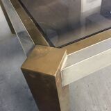 Table laiton et acier brossé 1970