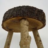 Tripod oak milking stool, Ariège peasant art, France (19th century)