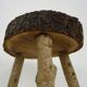 Tripod oak milking stool, Ariège peasant art, France (19th century)
