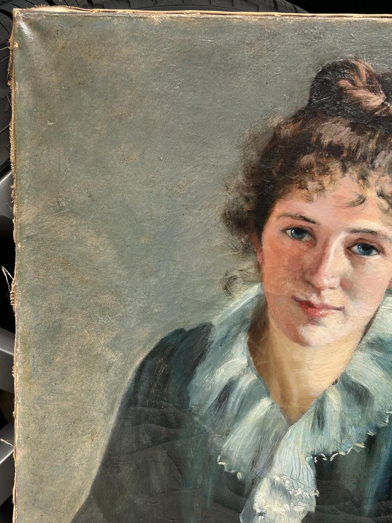 Portrait of a young woman circa 1890 - 1900