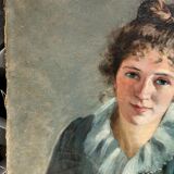 Portrait of a young woman circa 1890 - 1900